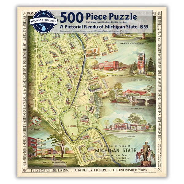 A Pictorial Rendu of Michigan State, 1955 Puzzle Michiganology