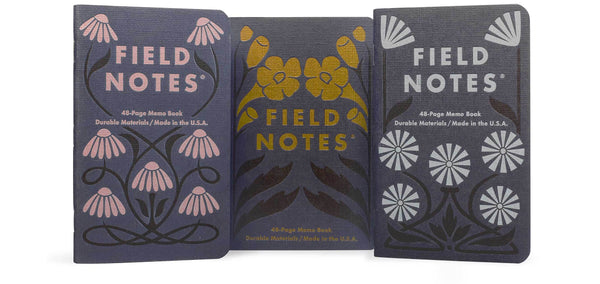 Field Notes Fall Flowers Memo Book 3-Pack