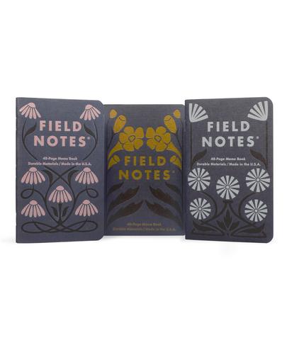 Field Notes Fall Flowers Memo Book 3-Pack
