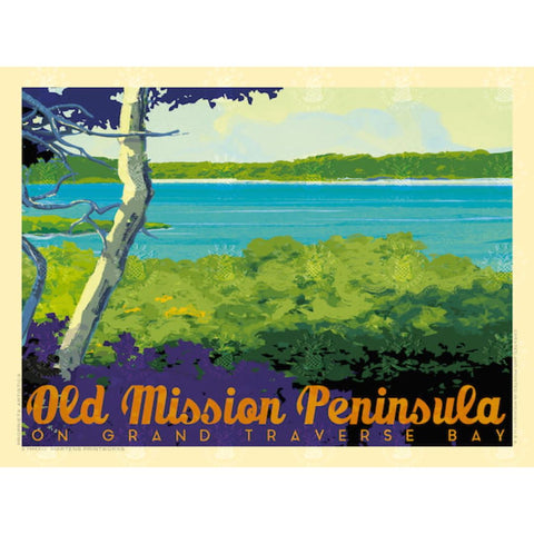 Old Mission Peninsula print by Martens Printworks.