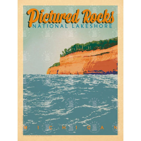 Pictured Rocks National Lakeshore print by Martens Printworks.