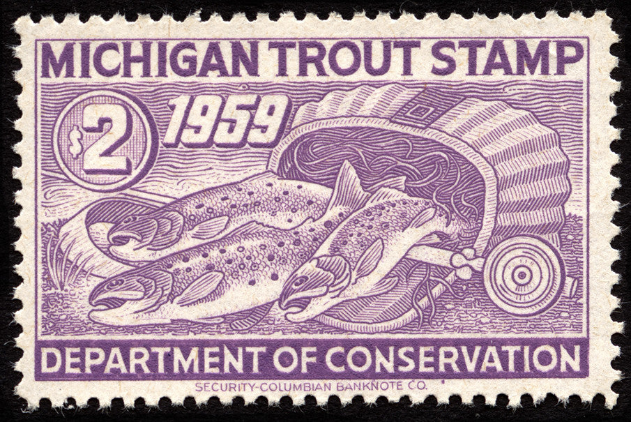 1959 Michigan Trout Stamp Magnet