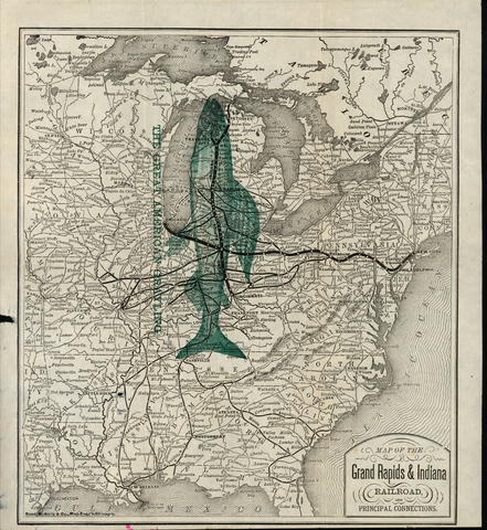 Map of the Grand Rapids & Indiana Railroad, 1900