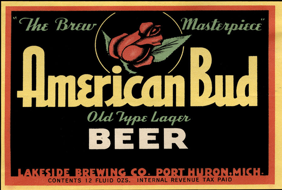 American Bud Beer Label Magnet