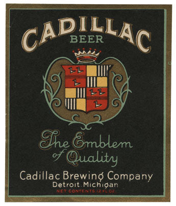 Cadillac Beer Label Print