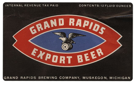 Grand Rapids Export Beer Label Print