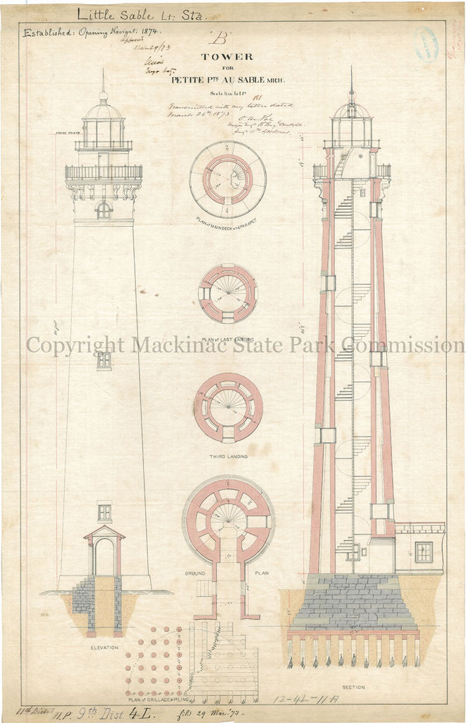 Little Sable Point Lighthouse, 1873
